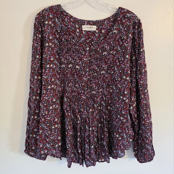 New Lucky Brand Floral Print Women's Top - Picture 7 of 7